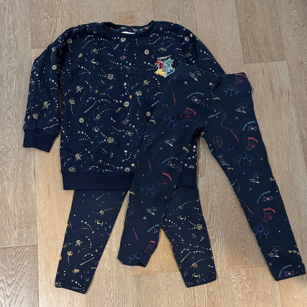 Harry Potter Hogwarts Sweater and Leggings Set M&S 7-8 years